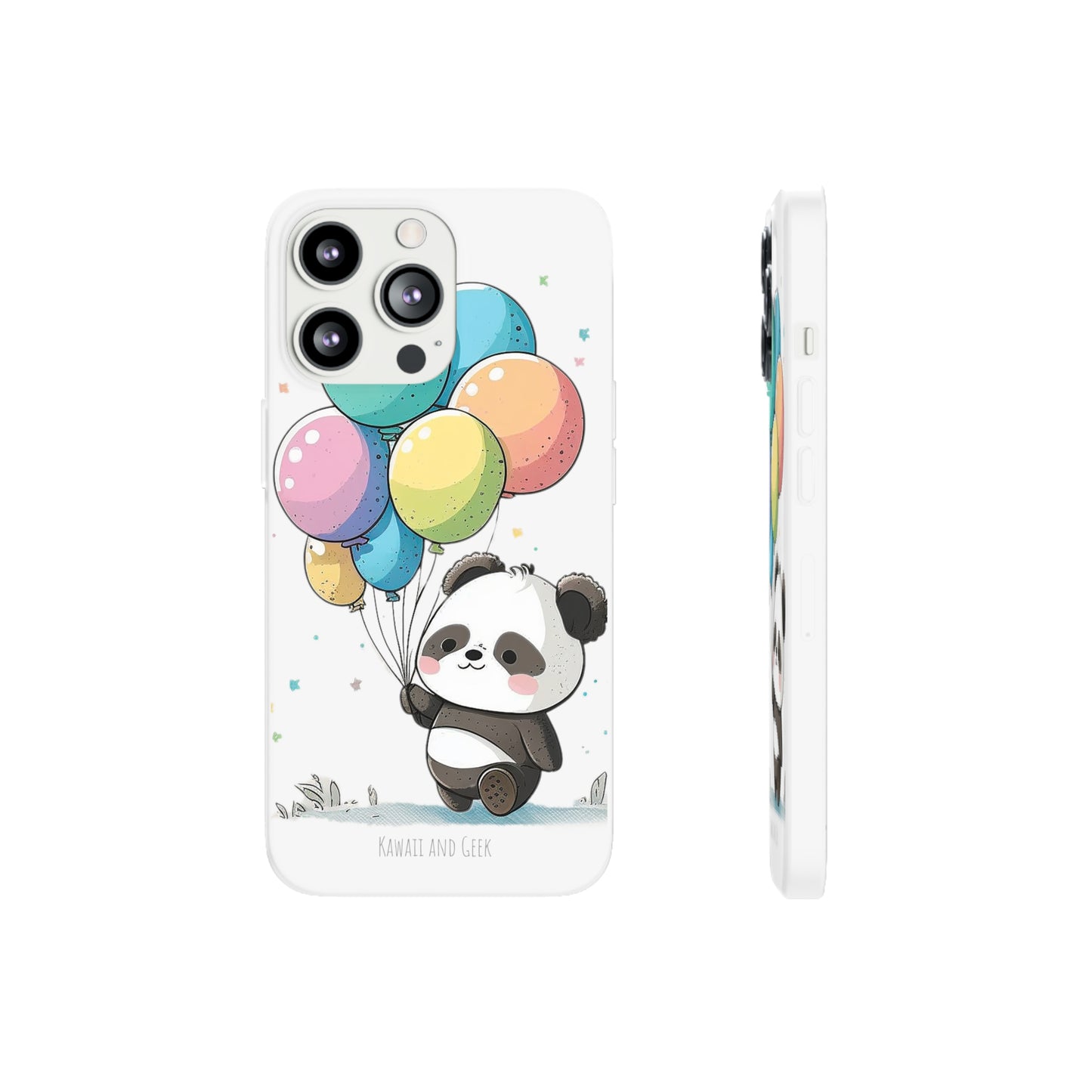 Cute Panda with Balloons flexi Smartphone Case - Add Some Adorable and Protective Style to Your Device