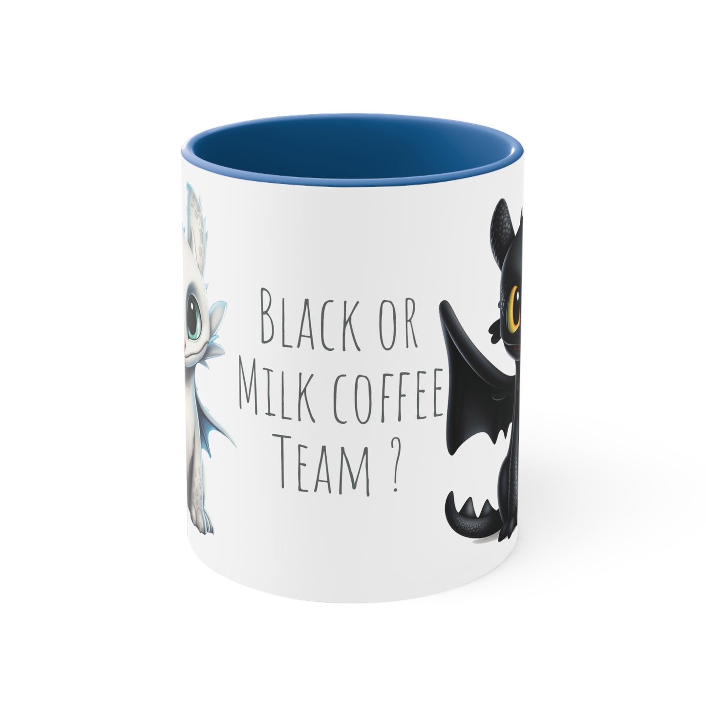 Toothless and Light Fury Mug - Choose Your Brew: Black or Milk Coffee ?