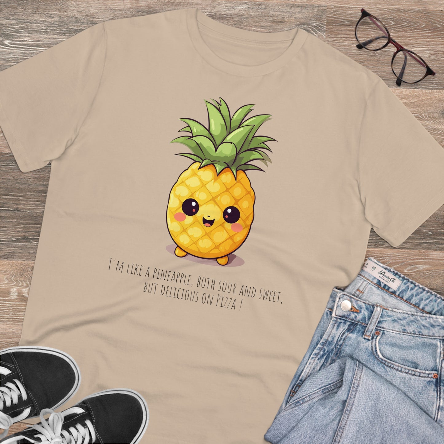 Eco-Friendly Pineapple T-Shirt with a Sweet & Sassy Slogan