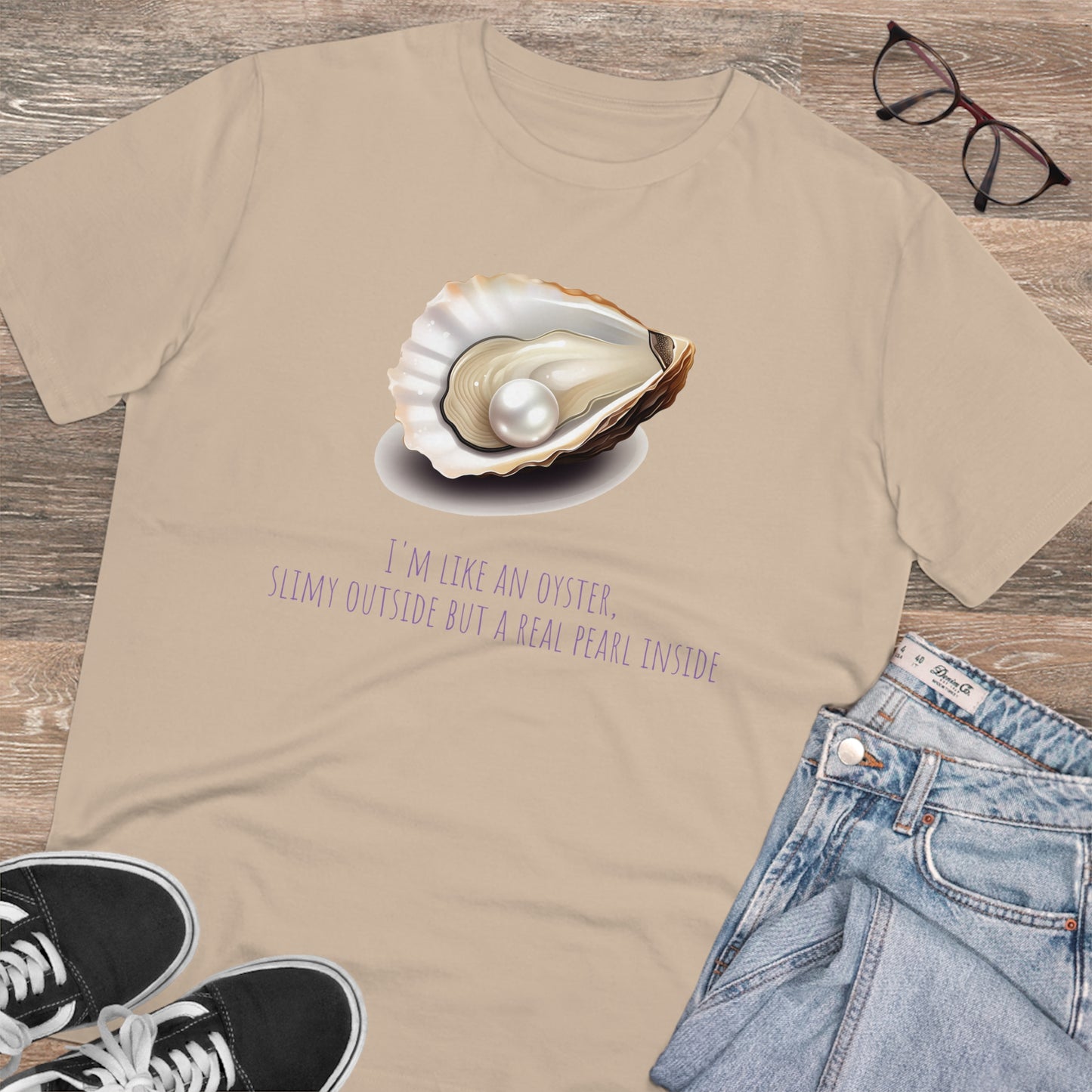 Eco-Friendly Pearl Oyster T-shirt: Celebrate Inner Beauty