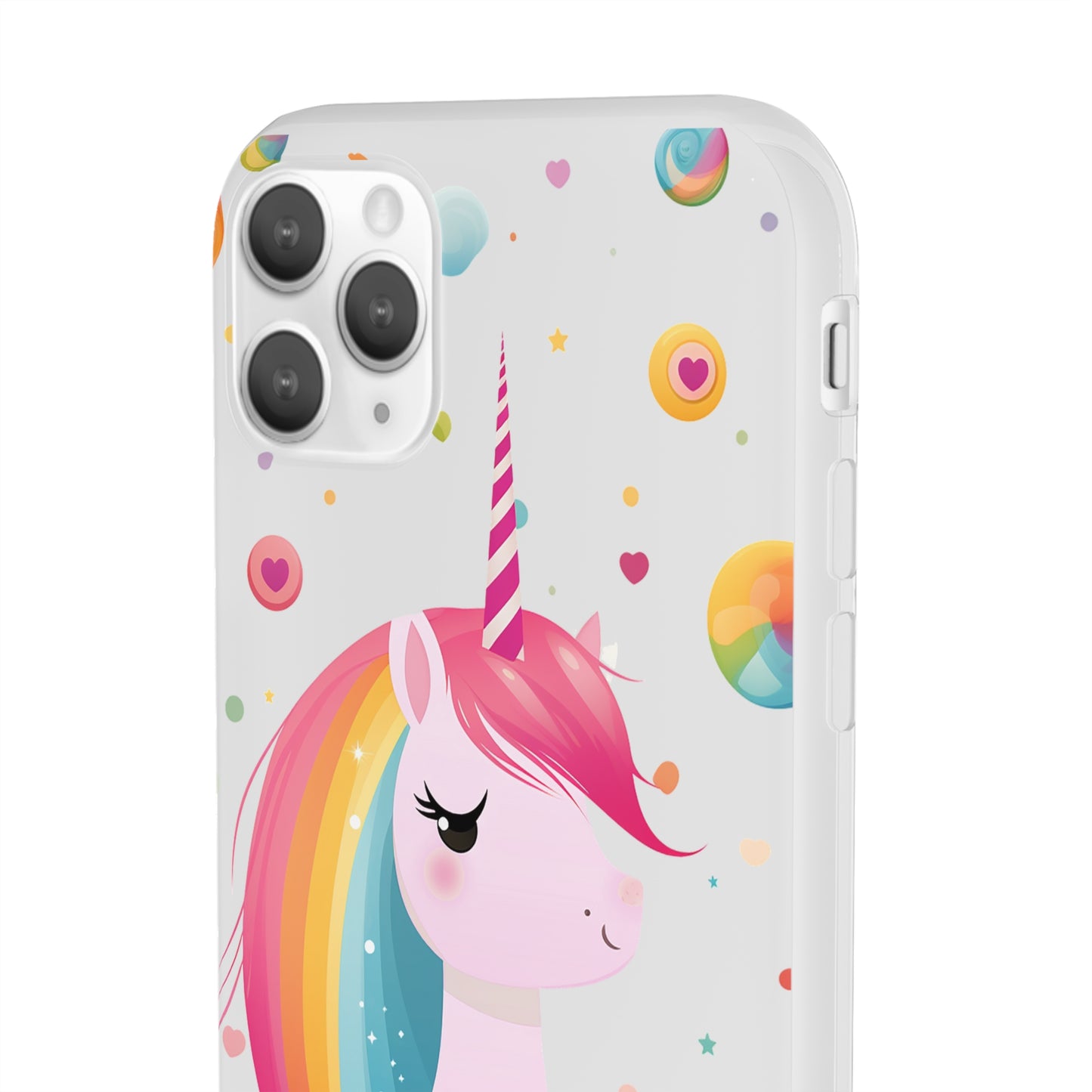 Kawaii Unicorn Flexi Transparent Phone Case