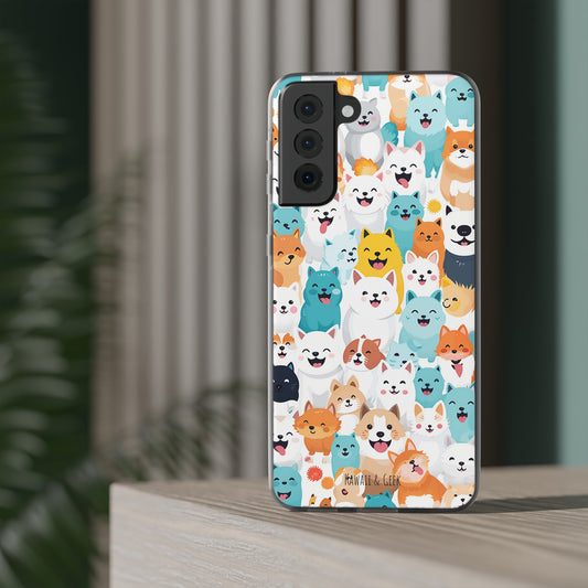 Cute Dogs Band Flexi Phone Case