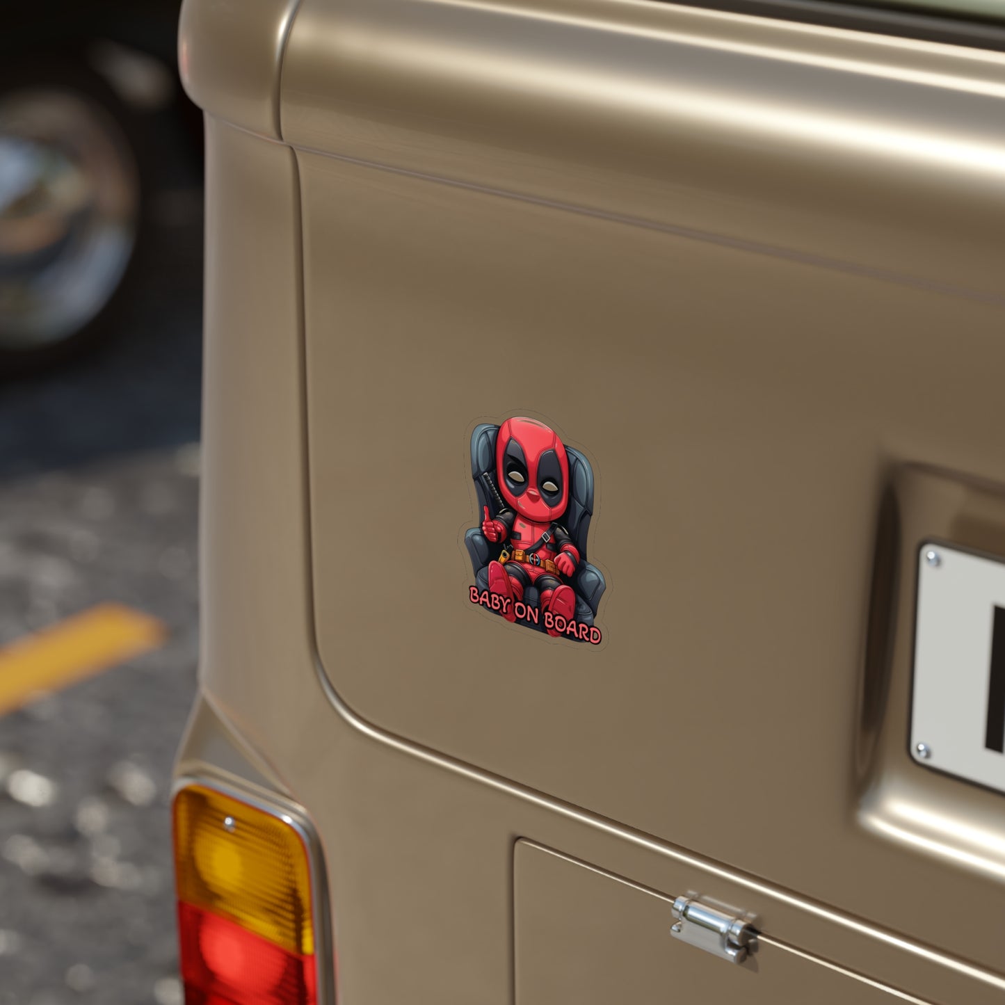 Baby on Board Car Sticker - Deadpool - Merc with a Cute Factor