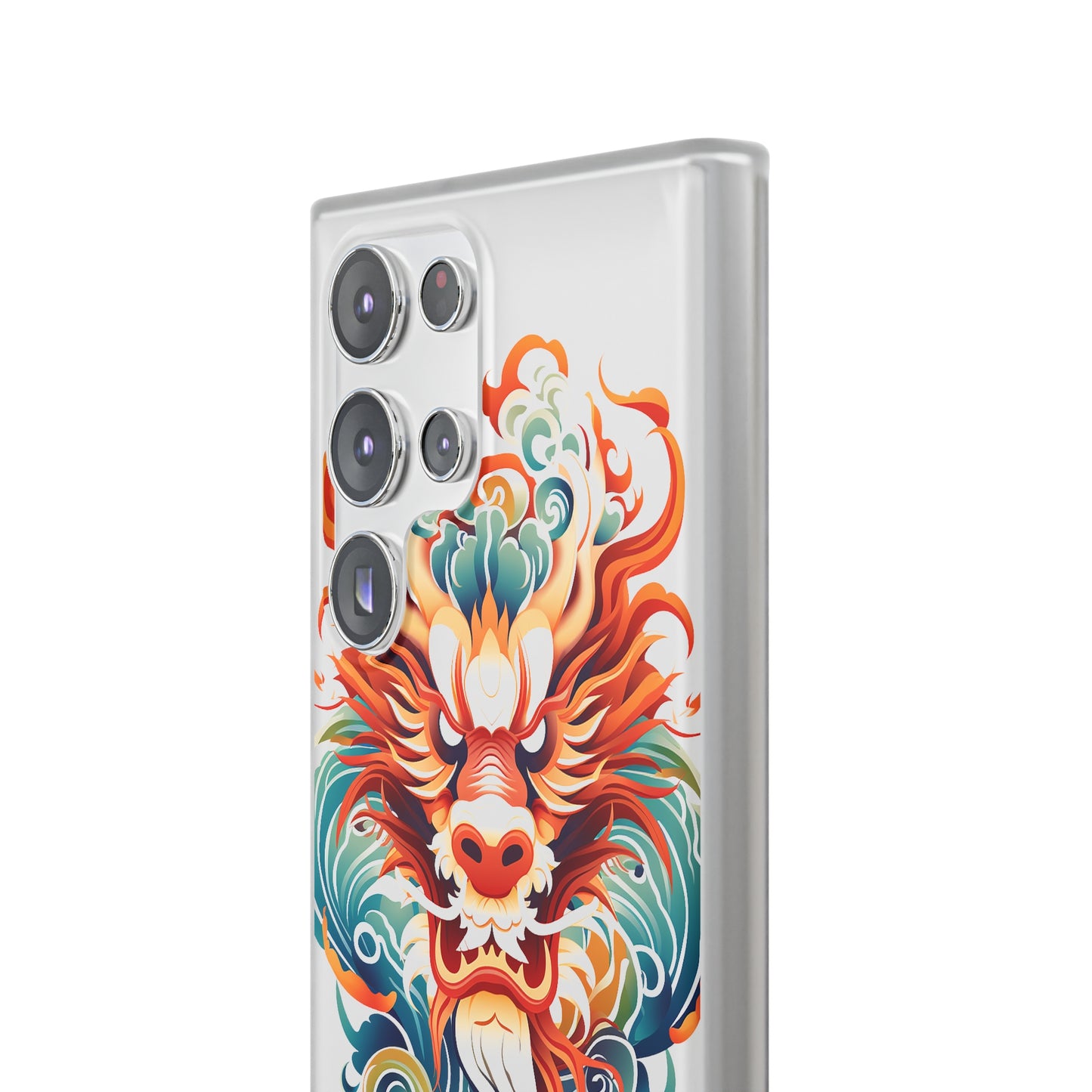 Chinese Ink Dragon Flexi Transparent Phone Case