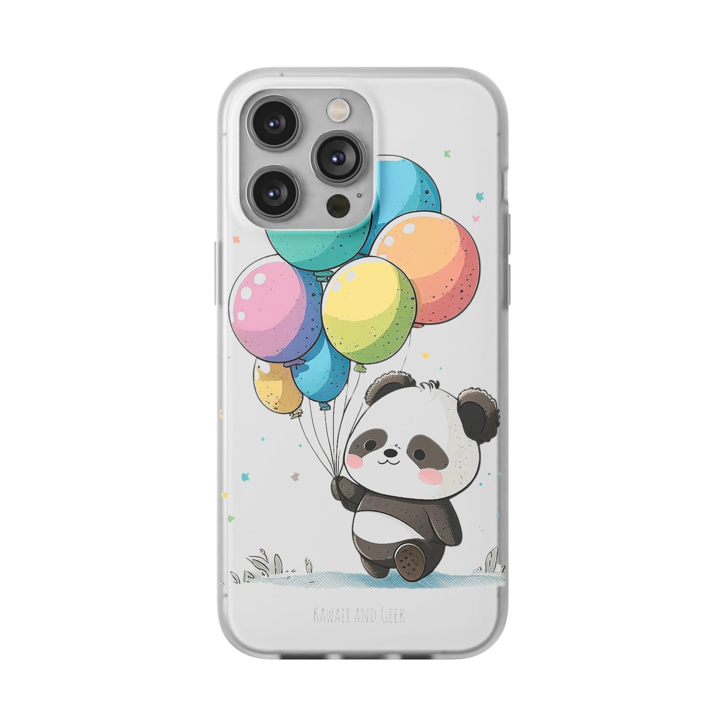 Cute Panda with Balloons flexi Smartphone Case - Add Some Adorable and Protective Style to Your Device