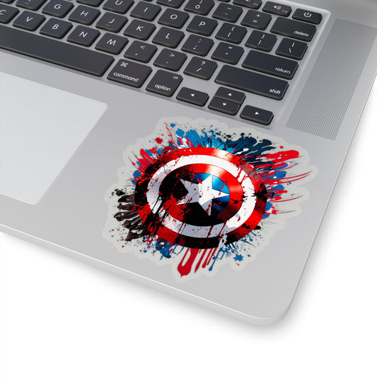 Captain America Shield Sticker - Add Some Pop-Art and Watercolor Style to Your Tech