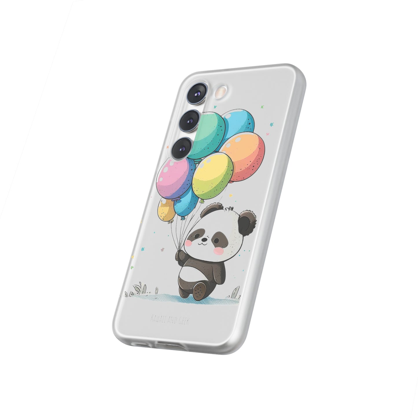 Cute Panda with Balloons flexi Smartphone Case - Add Some Adorable and Protective Style to Your Device