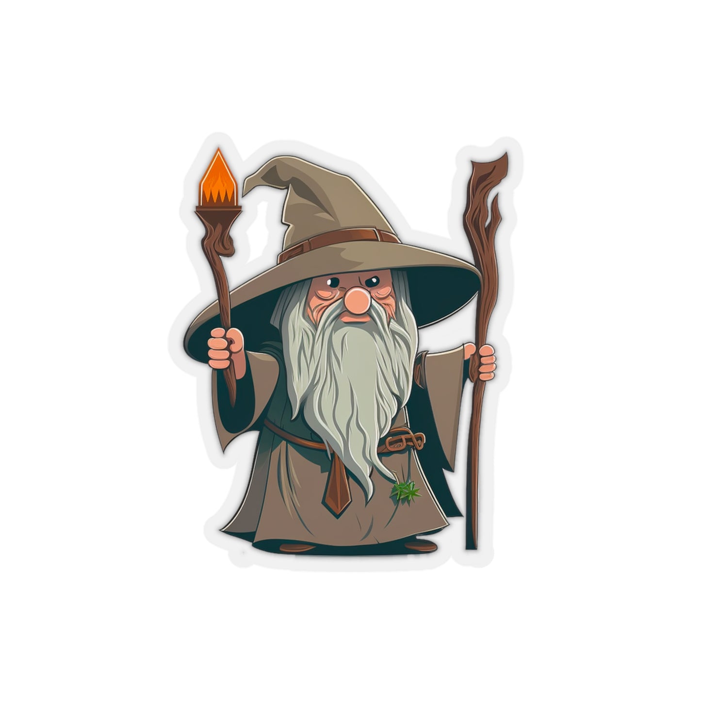 Cute Gandalf Sticker - Add Some Adorable and Magical Style to Your Tech