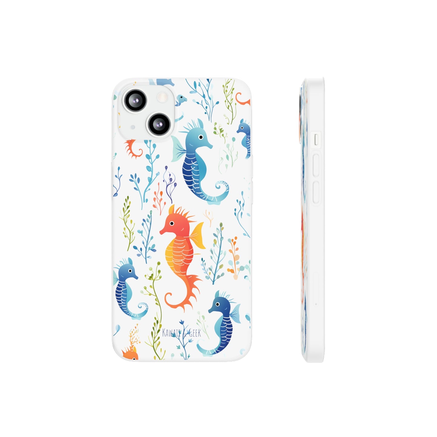 Underwater Seahorse Flexi Transparent phone Case : Dive into Cuteness!