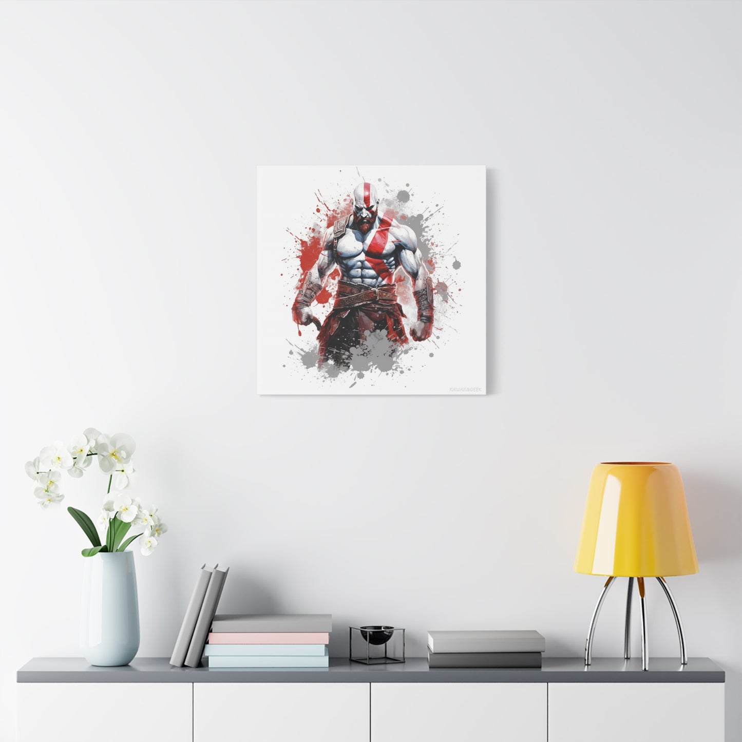 Kratos Canvas - Showcase the Fierce Warrior in Artistic Splendor - God of War