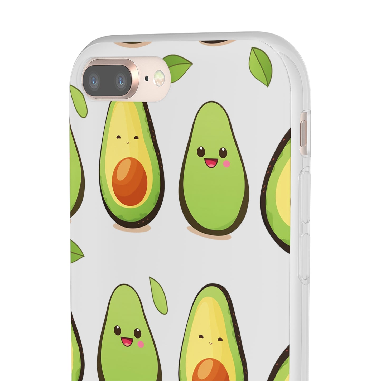 Cute Avocado Transparent Flexi Case: Perfect Blend of Style & Function