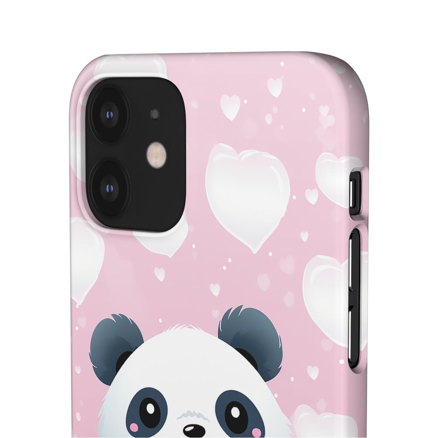 Cute Panda & Hearts Premium Phone Case