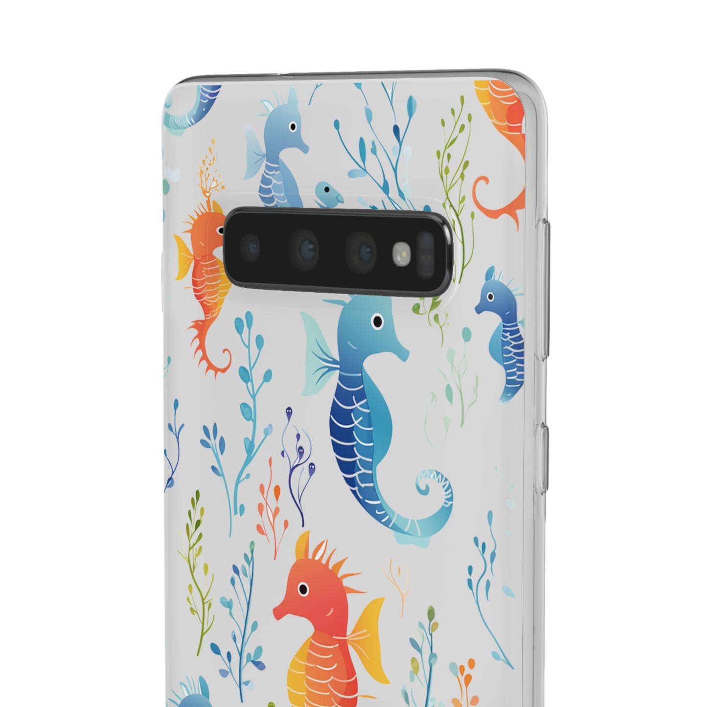 Underwater Seahorse Flexi Transparent phone Case : Dive into Cuteness!