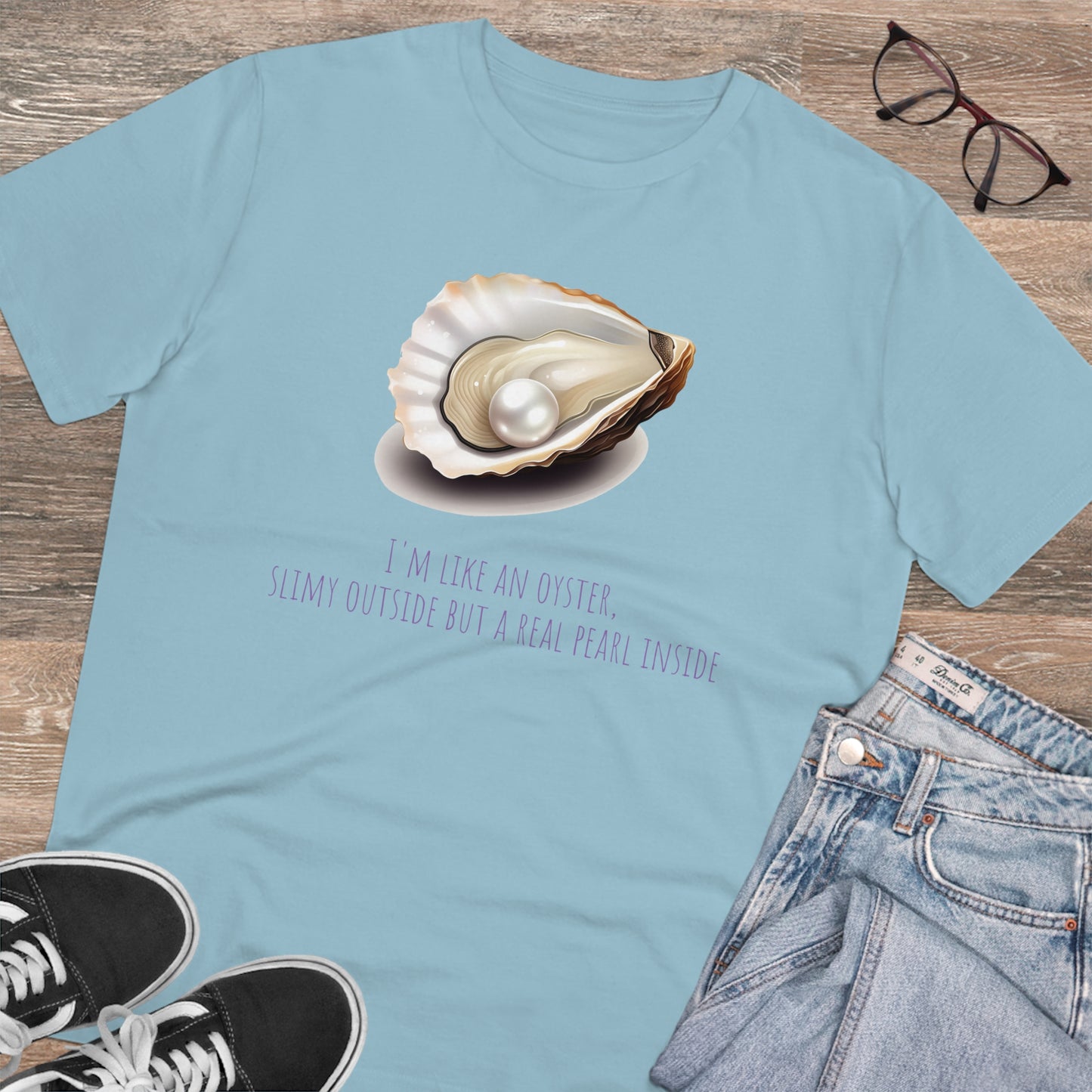 Eco-Friendly Pearl Oyster T-shirt: Celebrate Inner Beauty