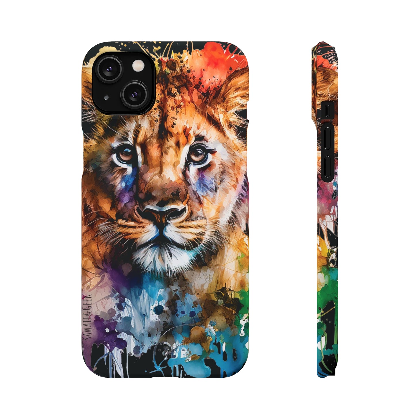 Watercolor Lion Cub Premium Phone Case