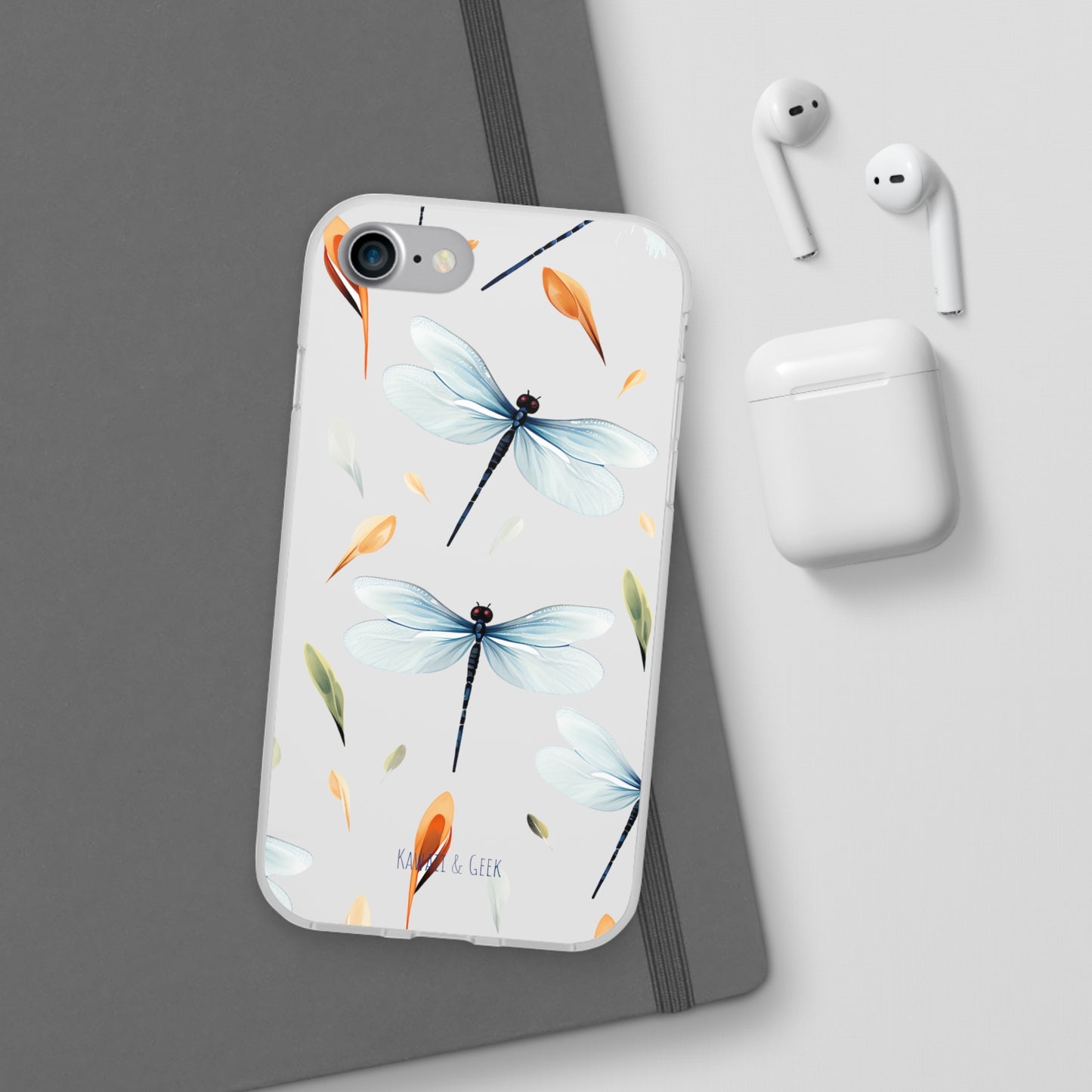 Dragonfly Dreams: Transparent Flexi Phone Case