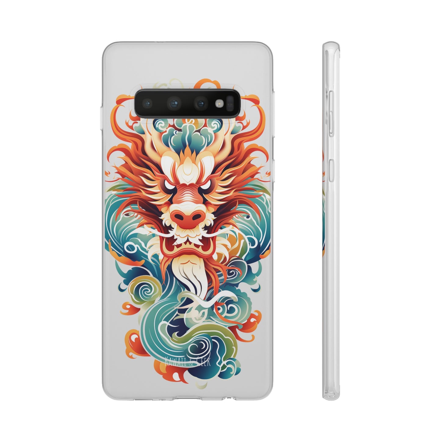 Chinese Ink Dragon Flexi Transparent Phone Case