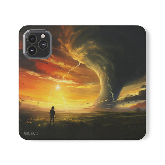 Apocalyptic Tornado Kids Flip Phone Case