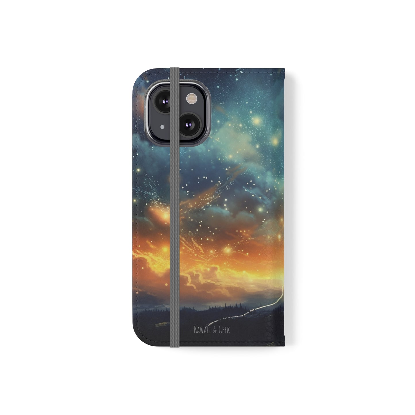 Wonderful Starry Night Flip Phone Case - Embrace the Beauty of the Night Sky