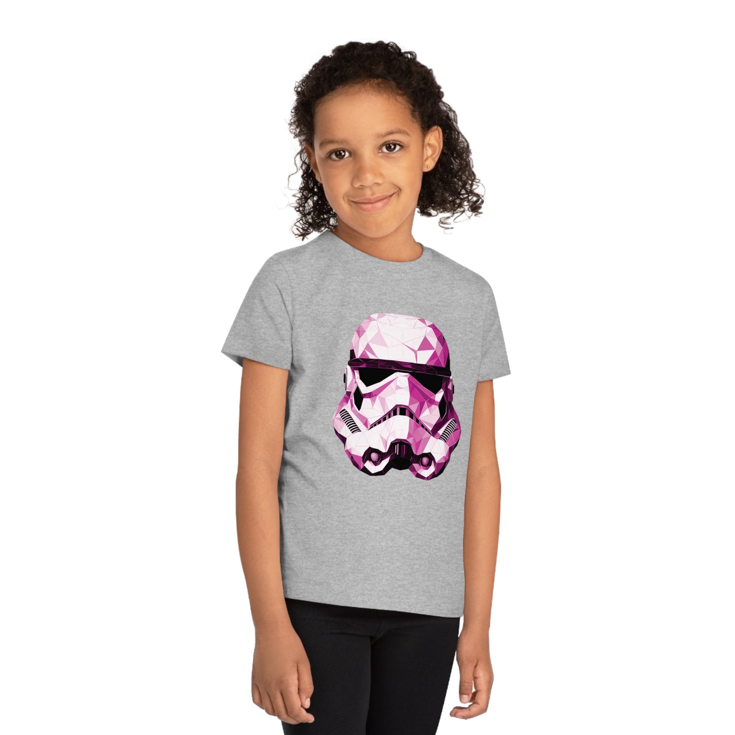 Pink Stormtrooper Polygonal Kids T-Shirt - Embrace Galactic Cuteness - Star Wars