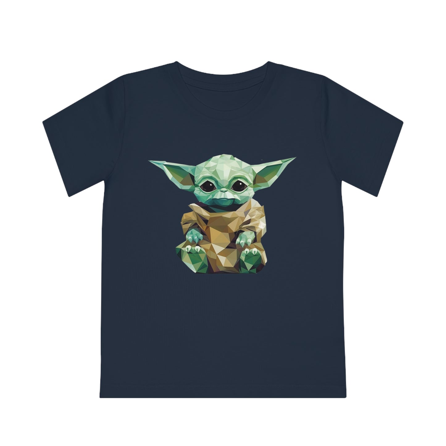 Baby Yoda Grogu Polygonal Kids T-Shirt - Embrace Adorable Adventure