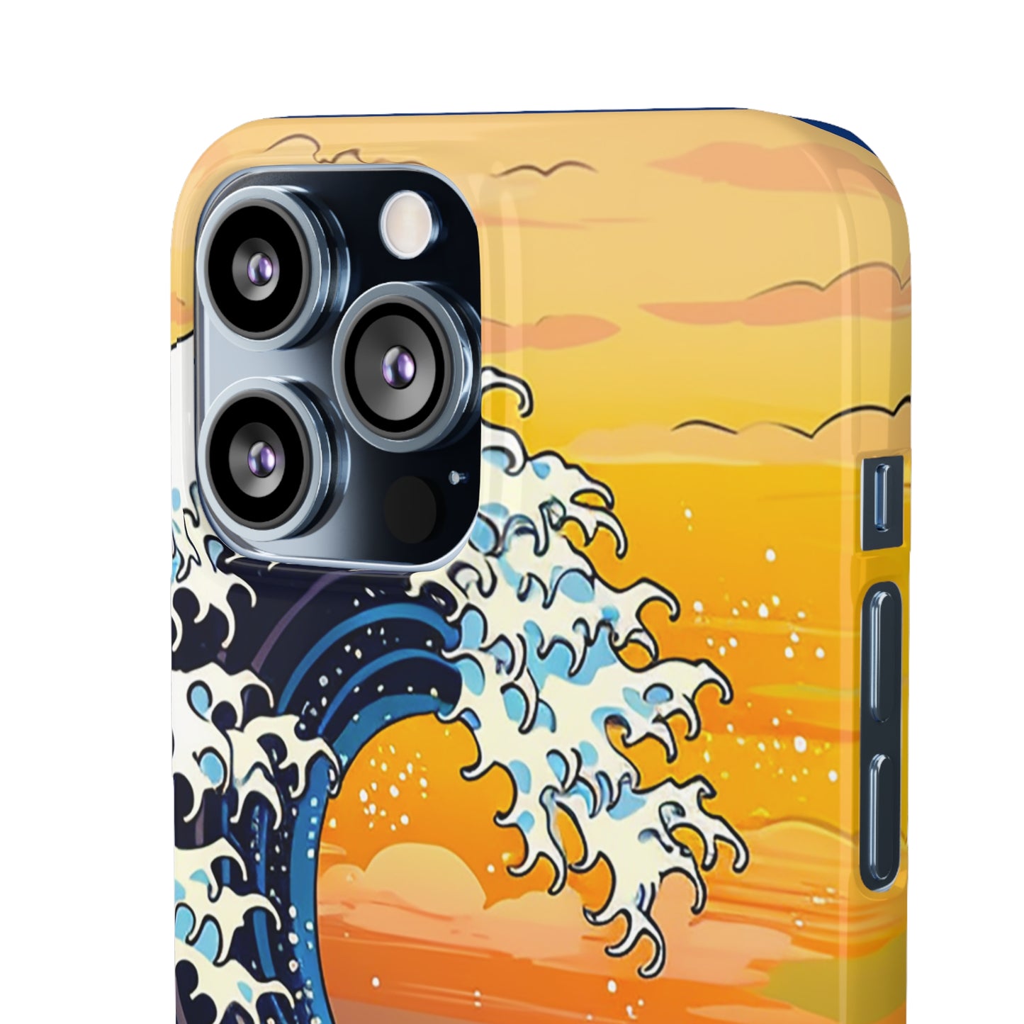 Sunset Big Wave Phone Case - Embrace the Majestic Hokusai Style in Your Hands