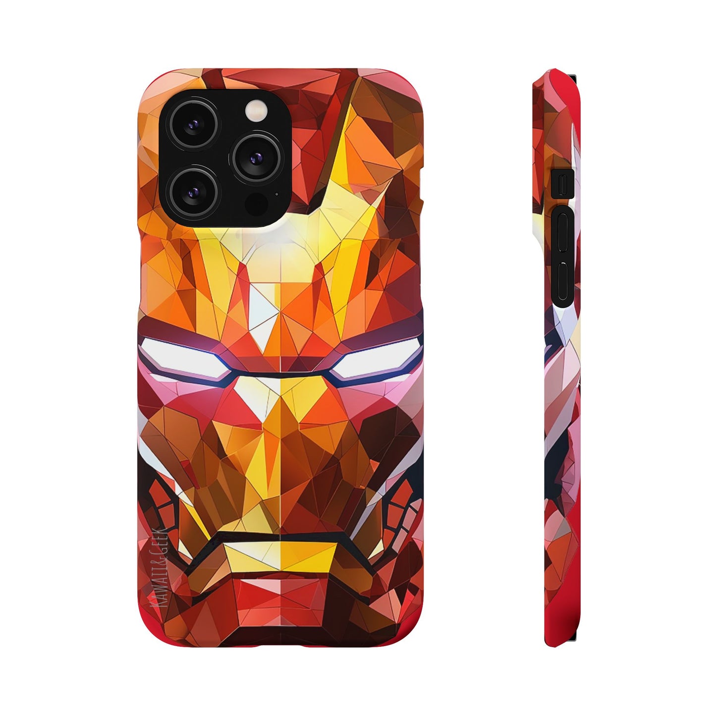 Phone Case - Iron Man helmet polygonal style