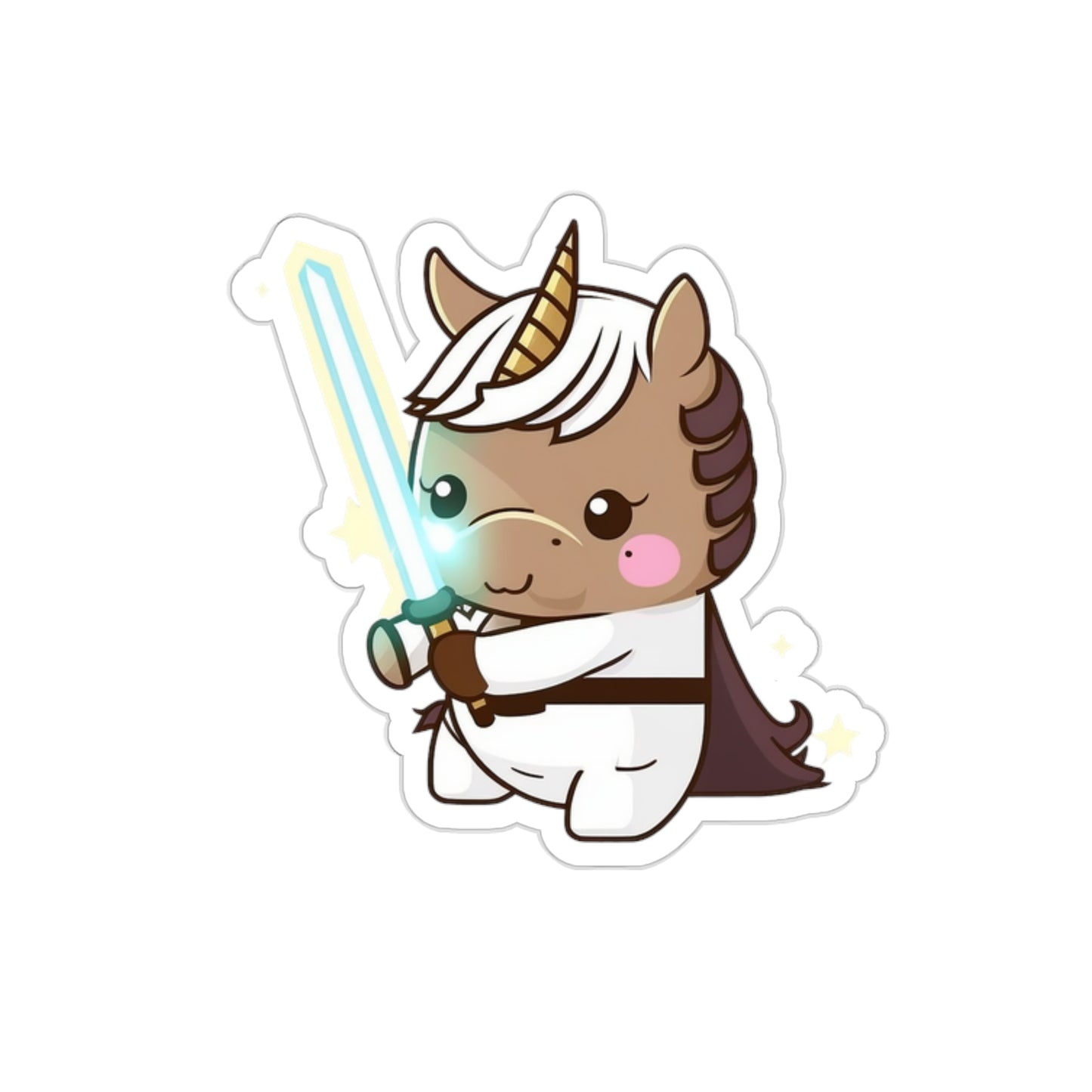 Cute Jedi Unicorn Sticker - Add Some Magical and Unique Style to Your Tech