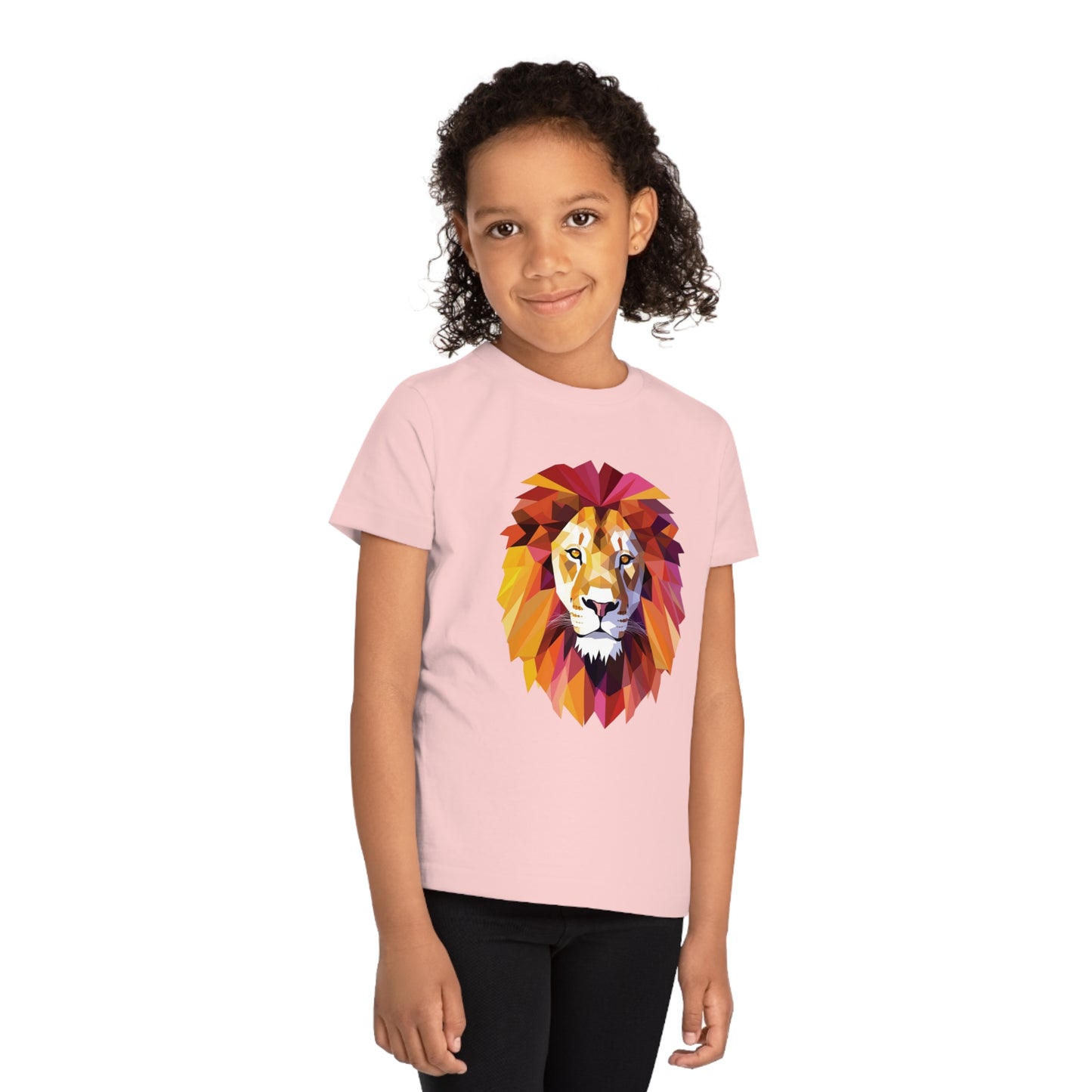 Lion Polygonal Kids T-Shirt - Embrace Majestic Roar