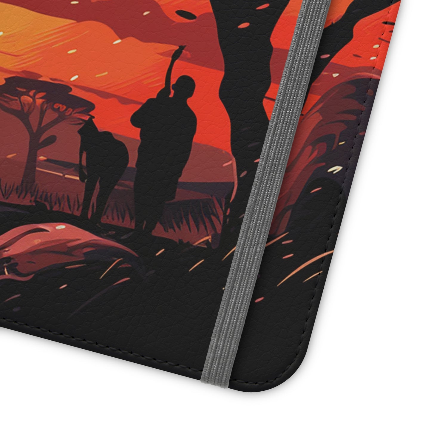 African Landscape Sunset Flip Phone Case - Capture the Serenity of the Savanna on Your Device