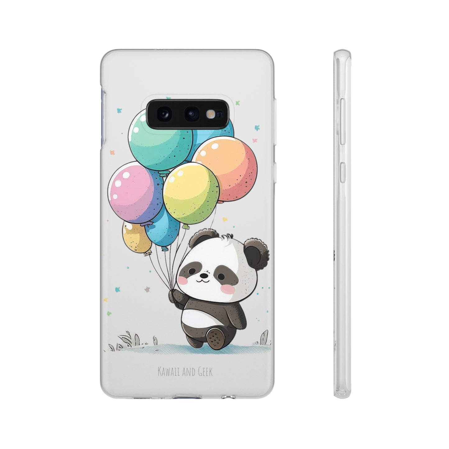 Cute Panda with Balloons flexi Smartphone Case - Add Some Adorable and Protective Style to Your Device