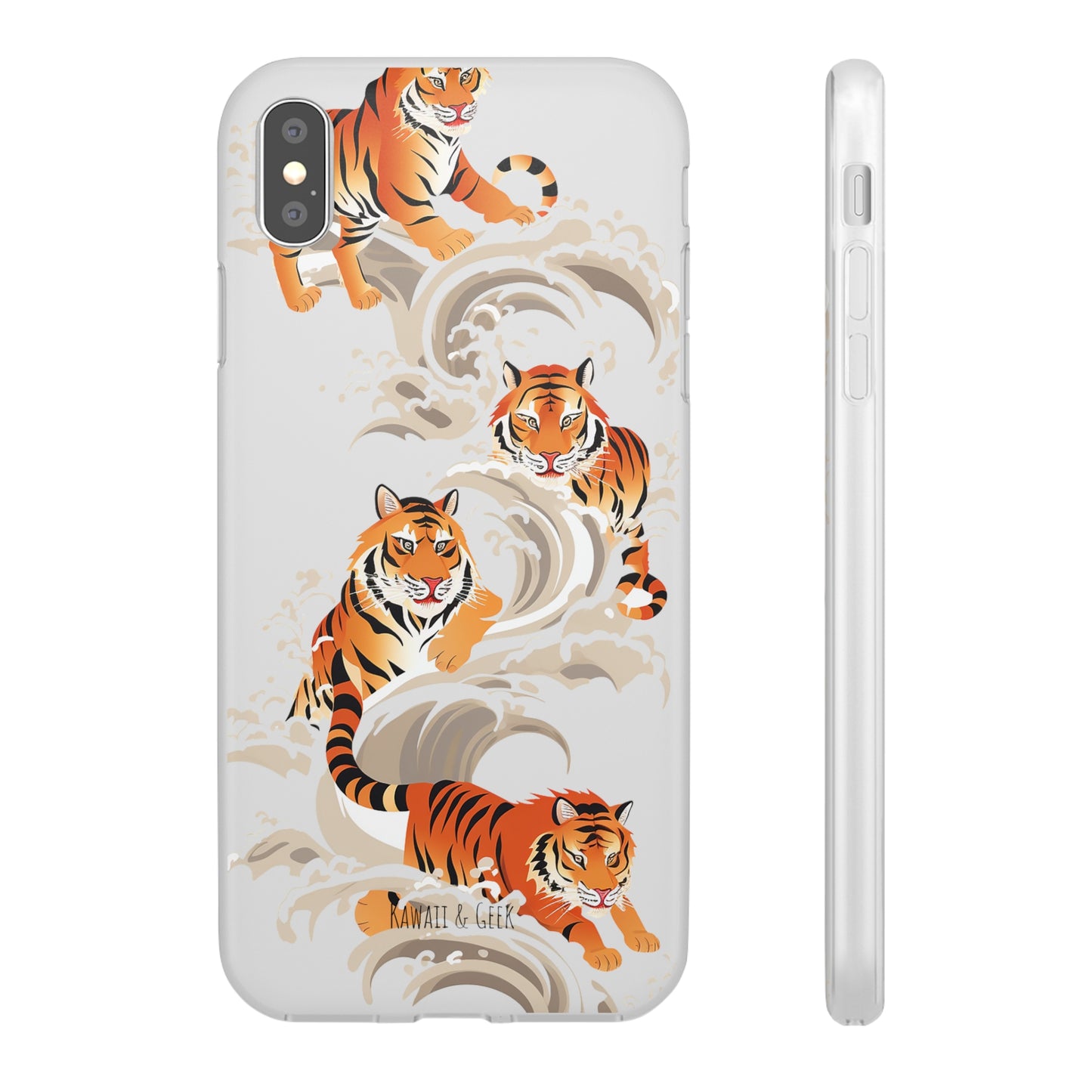 Elegant Chinese Ink Tiger Flexi Phone Case