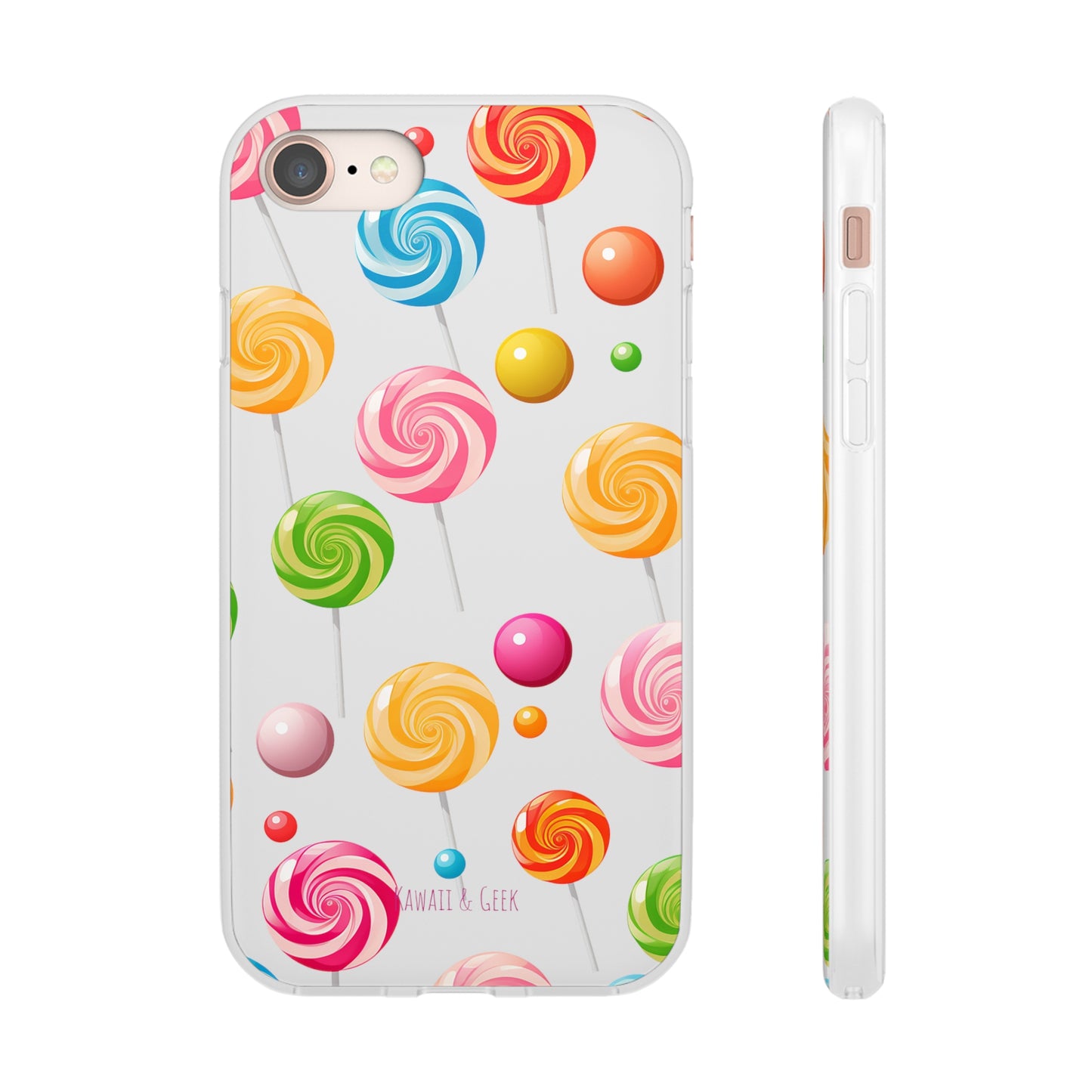 Vibrant Lollypop Array - Flexi Transparent Phone Case