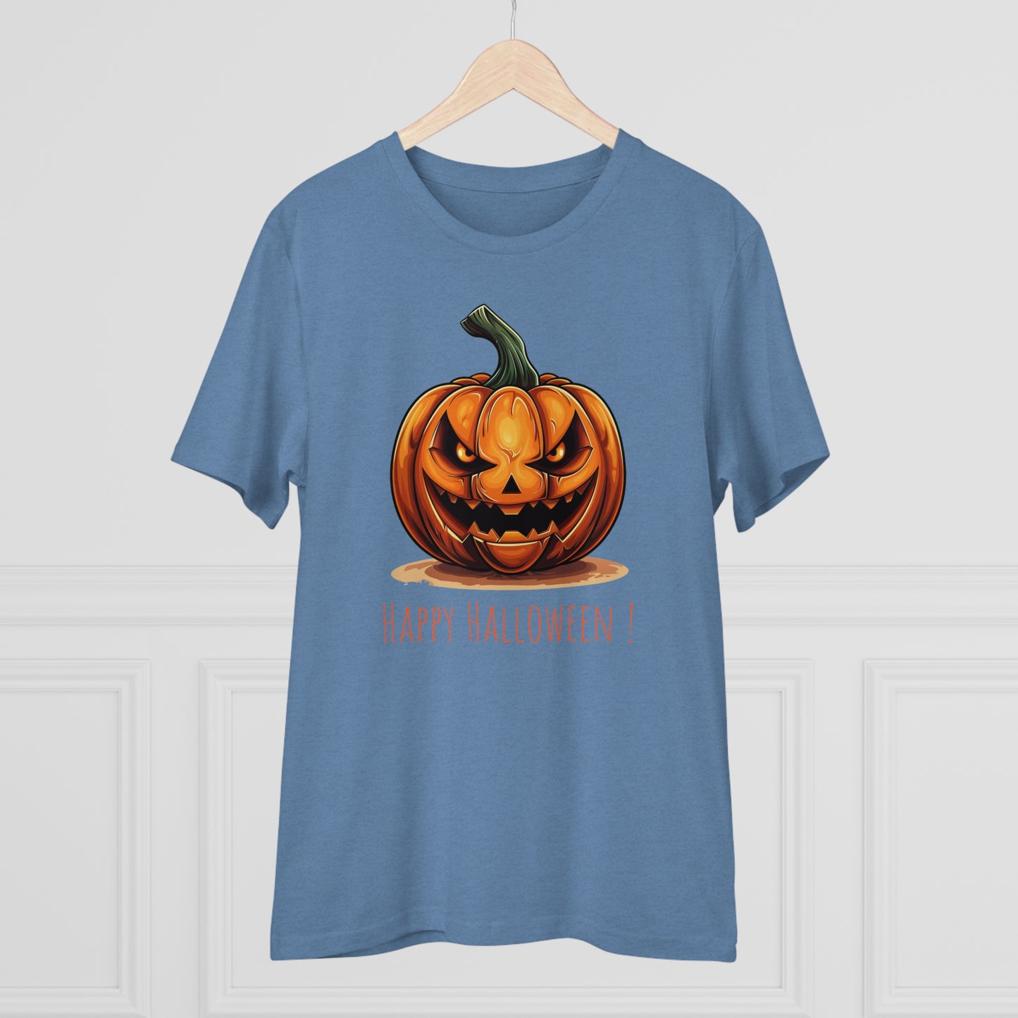 Happy Halloween Eco-Friendly Tee: Scary Pumpkin Design