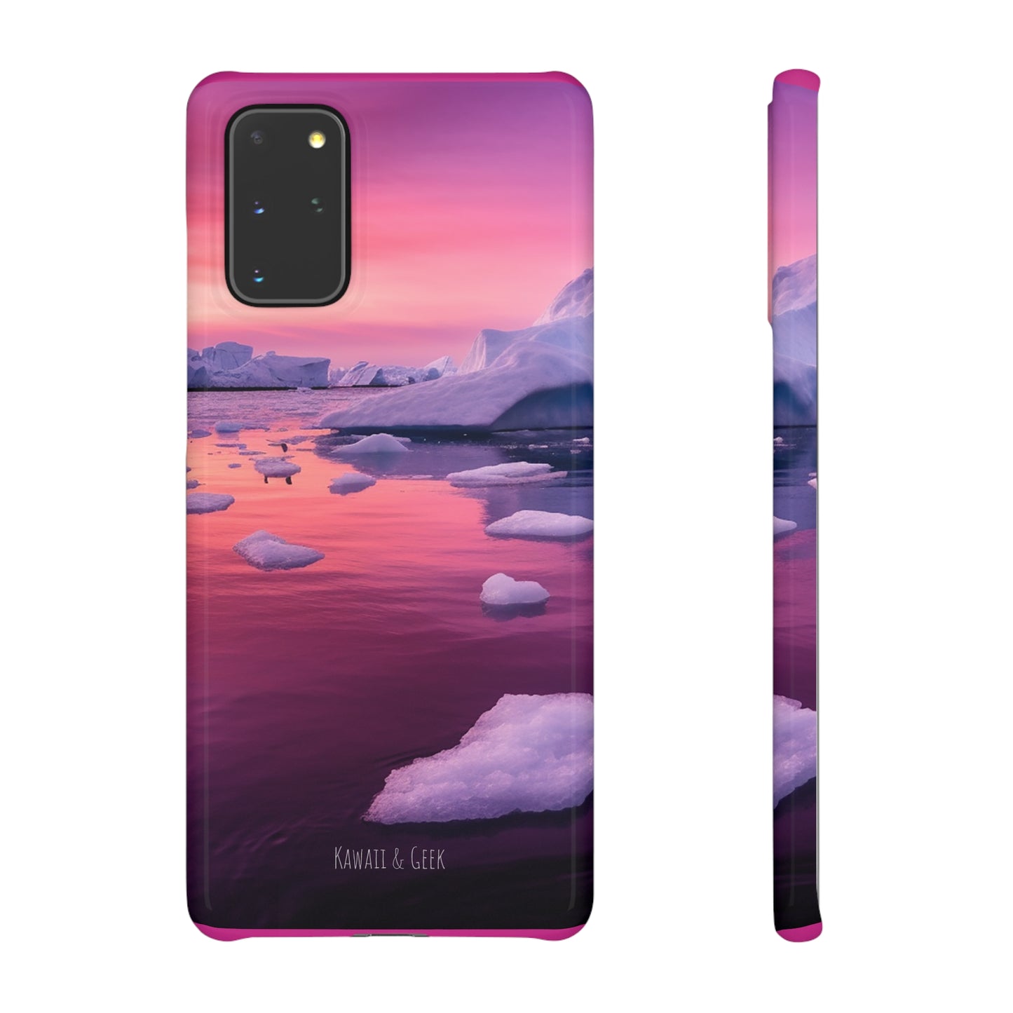 Pinky Arctic Landscape at Sunset Phone Case - Capture the Serenity of Nature on Your Device