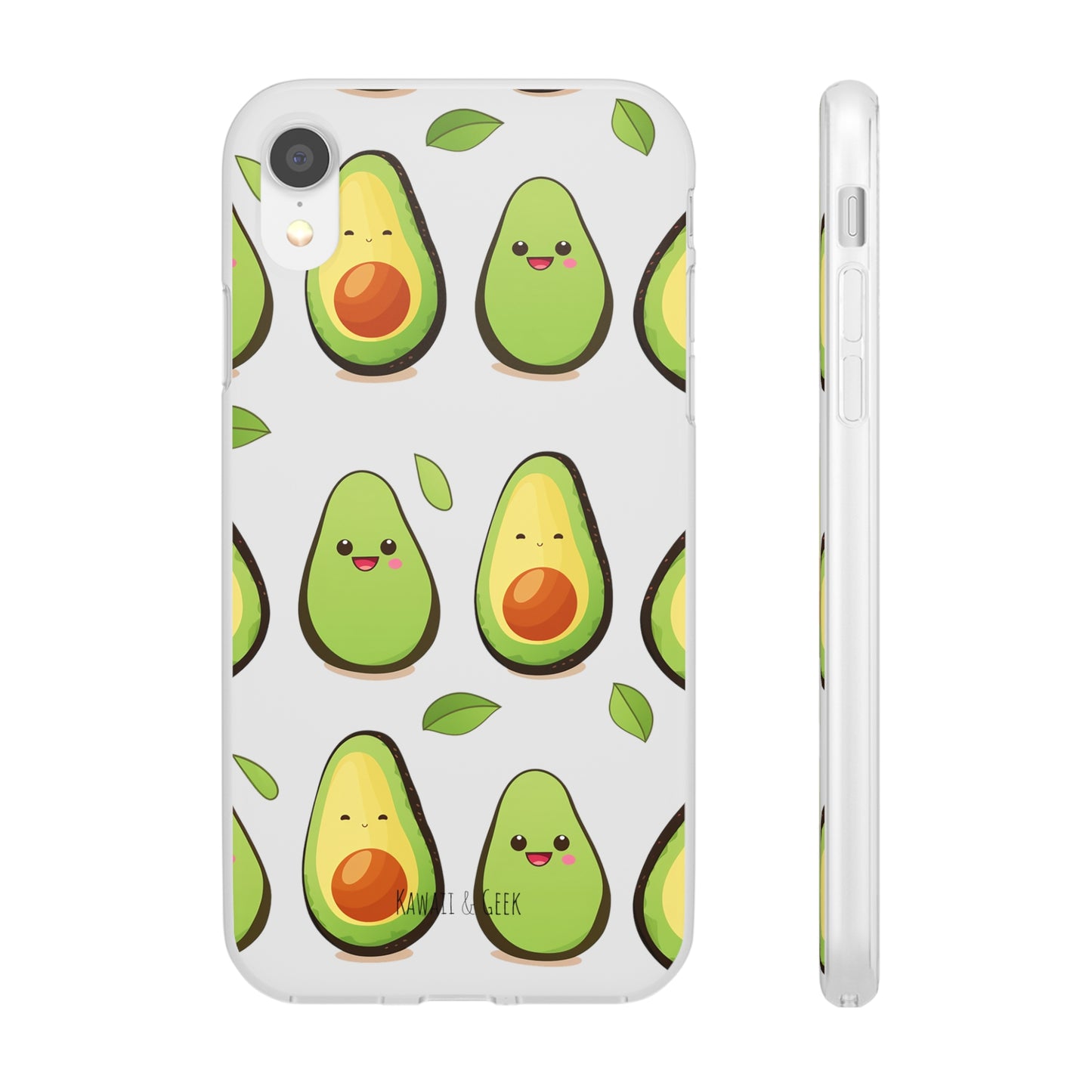 Cute Avocado Transparent Flexi Case: Perfect Blend of Style & Function