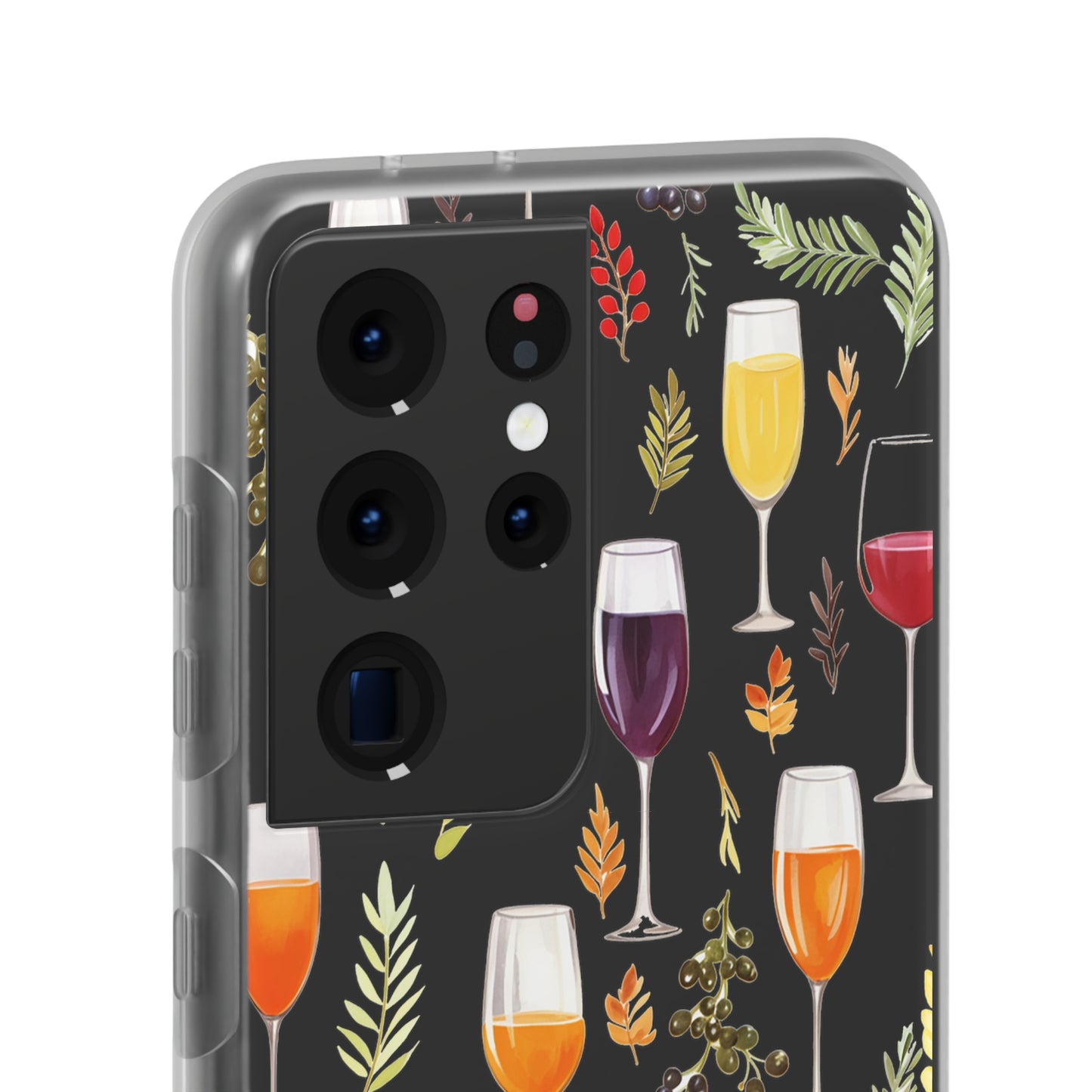 Elegant Wine Glasses Transparent Flexi Phone Case