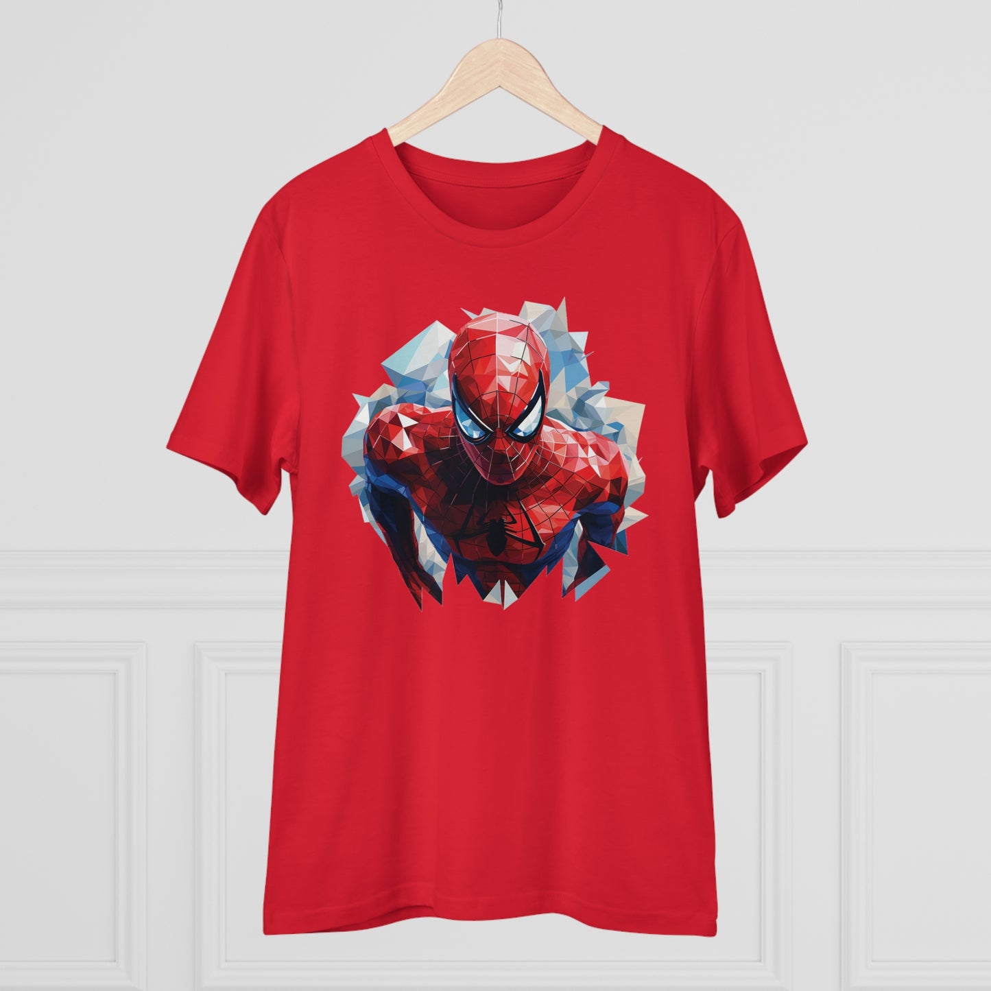 Spider-Man Polygonal Geometric T-Shirt - Swing into Stylish Adventure