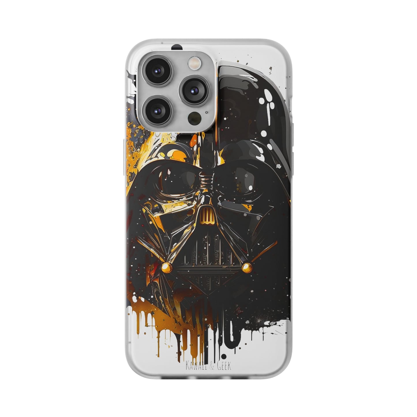 Darth Vader Gold and Black flexi phone Case - Protect Your Phone with Galactic and Artistic Style