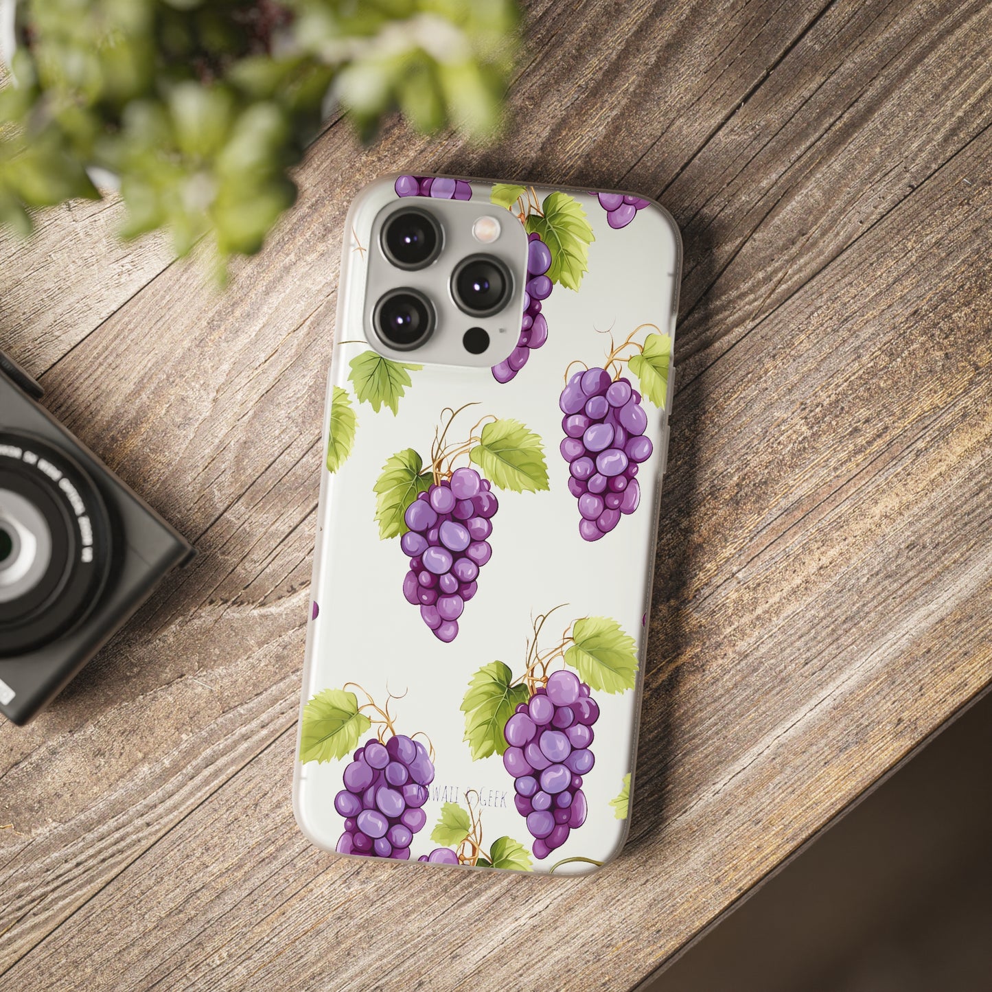 Flexi Grape Delight: Transparent Phone Case