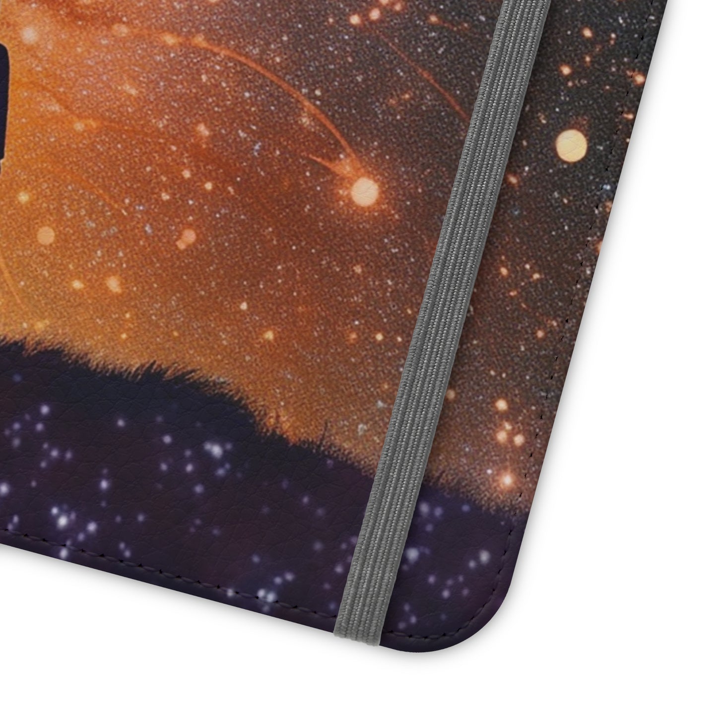 Starry Night Lovers Flip Phone Case - Embrace the Beauty of the Night Sky