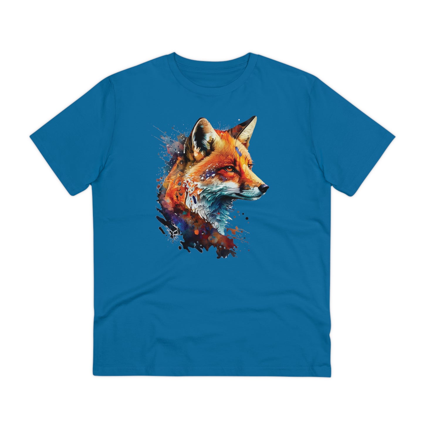 Fox T-shirt - Unisex and Eco-Friendly T-Shirt - Fox in Watercolor Style: Embrace Nature with Style