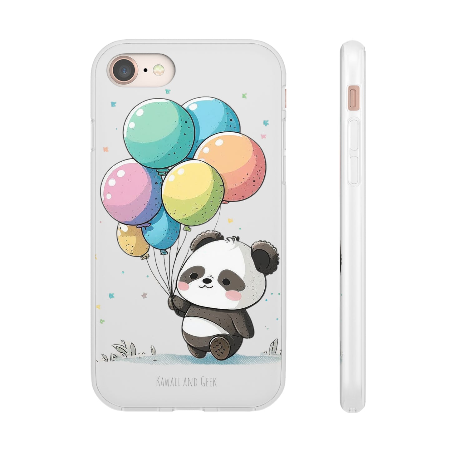 Cute Panda with Balloons flexi Smartphone Case - Add Some Adorable and Protective Style to Your Device