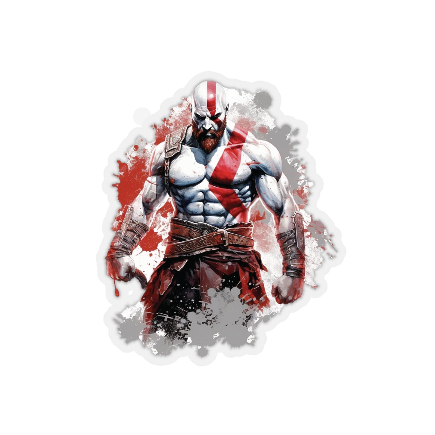 Kratos Sticker - Add a Touch of Artistic Power to Your Accessories - God of War