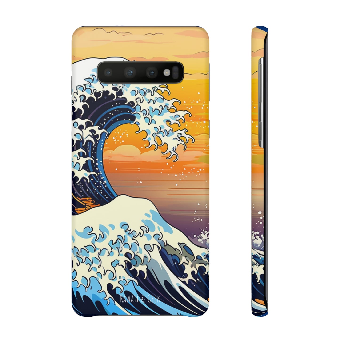 Sunset Big Wave Phone Case - Embrace the Majestic Hokusai Style in Your Hands