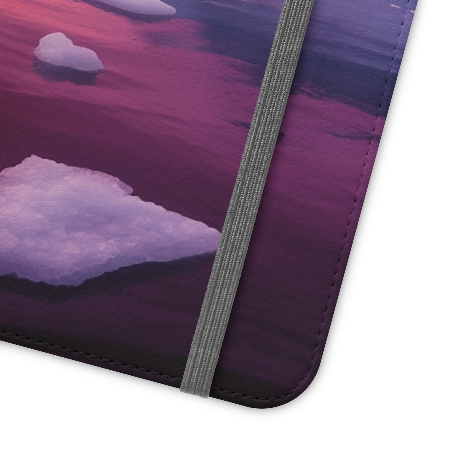 Pinky Arctic Landscape at Sunset Flip Phone Case - Capture the Serenity of Nature on Your Device