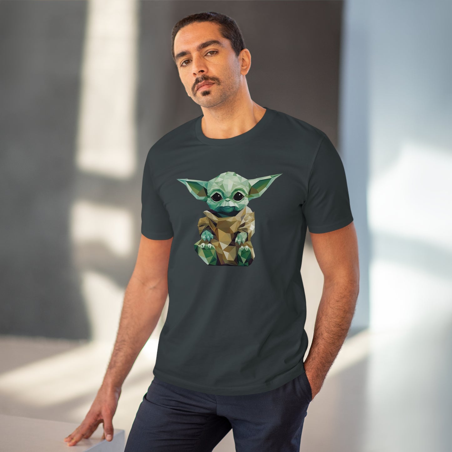 Baby Yoda Grogu Polygonal T-Shirt - Embrace Adorable Force - Star Wars