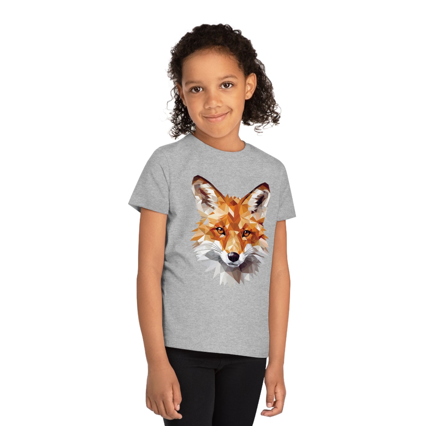 Fox Polygonal Kids T-Shirt - Embrace Clever Charm