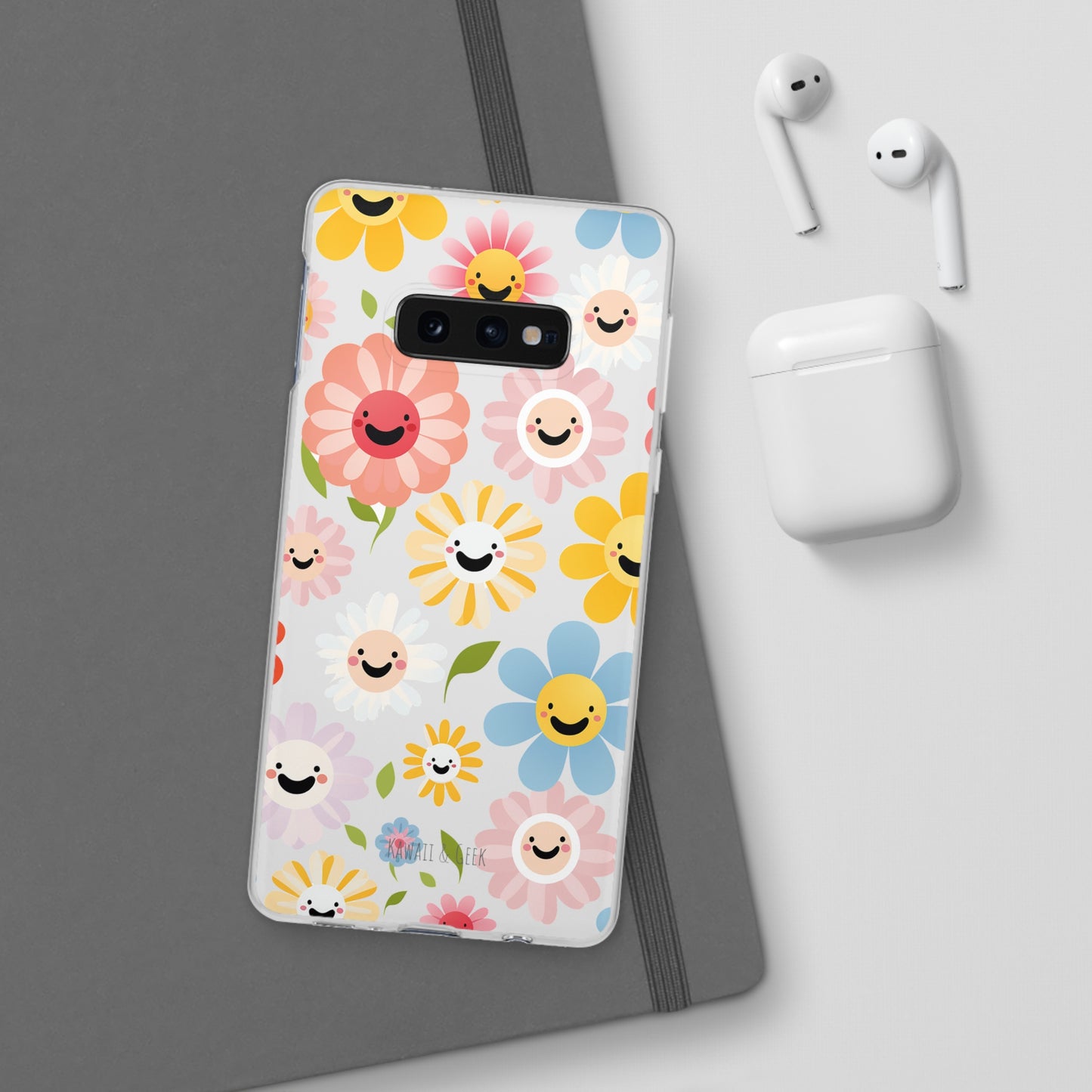 Kawaii Flowers Flexi Transparent Phone Case