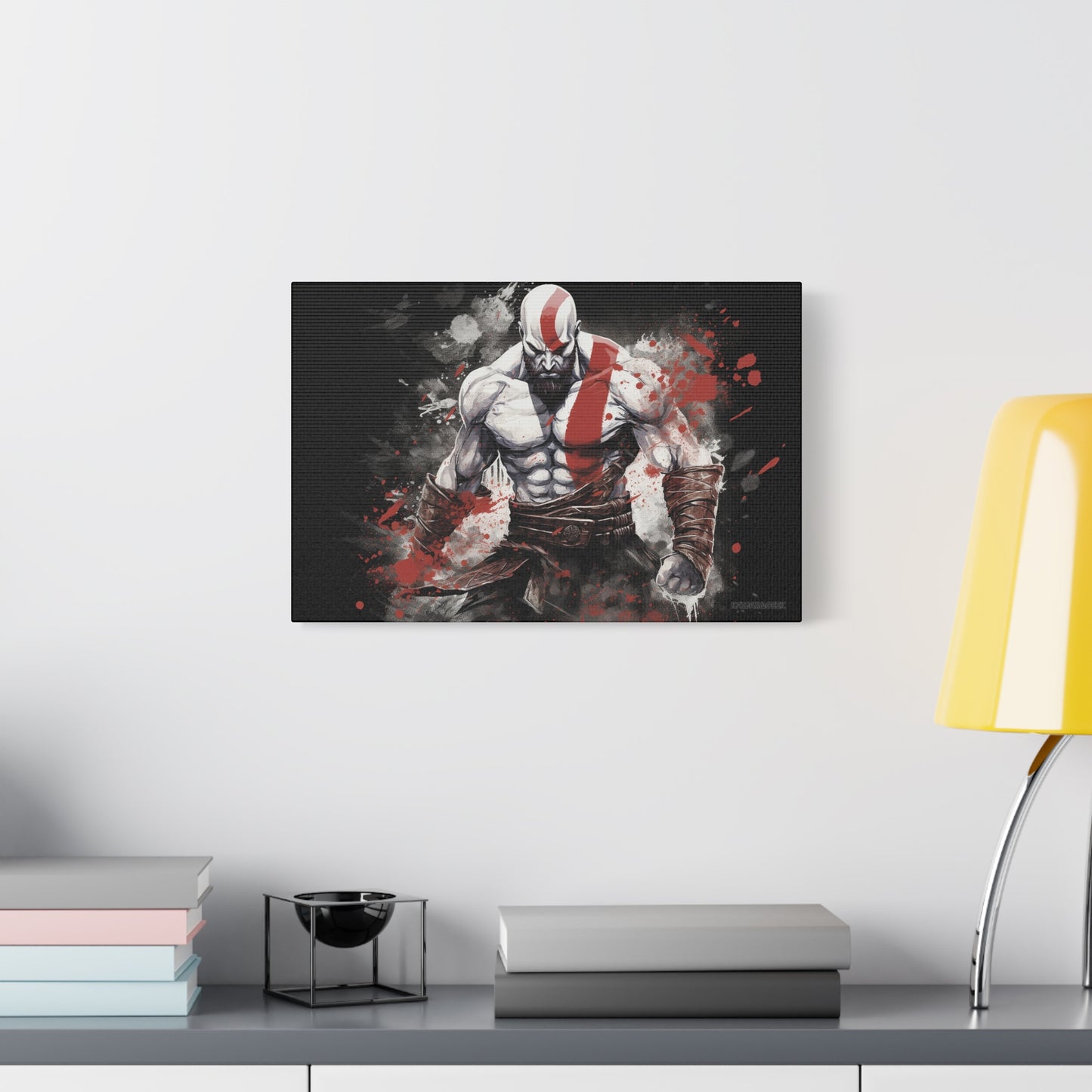 Kratos Canvas - Showcase the Fierce Warrior in Artistic Splendor - God of War